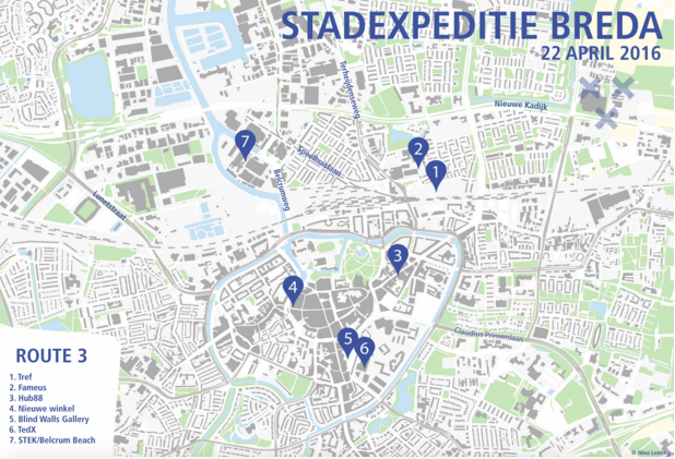 stadsexpeditie route 3 kaart