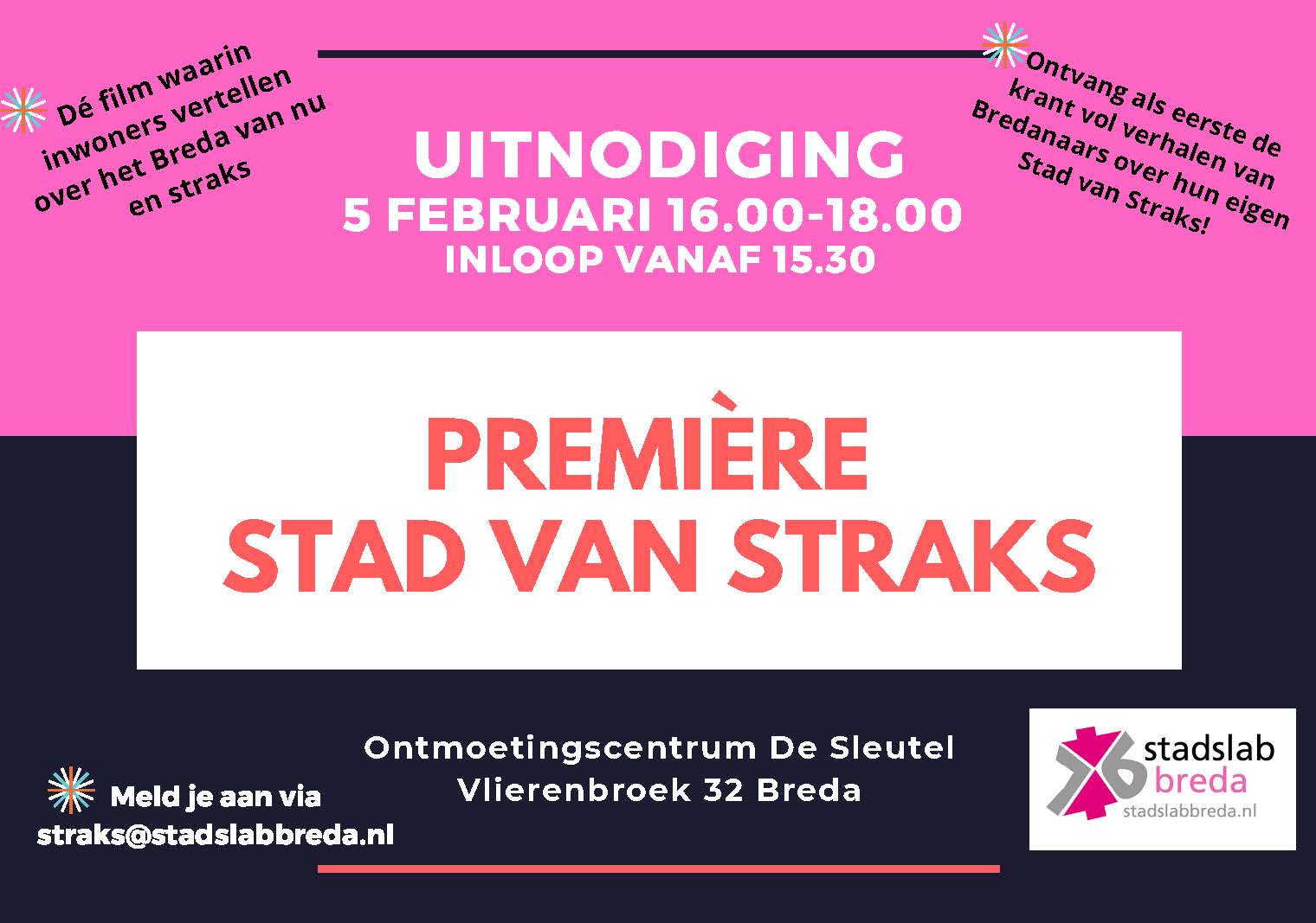 5 februari – Première Stad van Straks – docu & krant